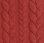 Strickstoff FASHION Zopfmuster Rostrot