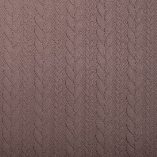 Strickstoff Cably Zopfmuster Helles Altrosa