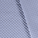 Musselin-Stepper - Rautenstepper mit goldenem Punkte-Foliendruck - Hellblau