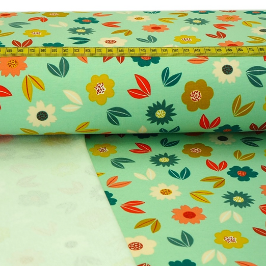 Sommersweat Frühlingsblümchen Hellmint Sommersweat Frühlingsblümchen Hellmint