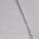 Musselin-Stepper - Rautenstepper mit goldenem Punkte-Foliendruck - Hellgrau