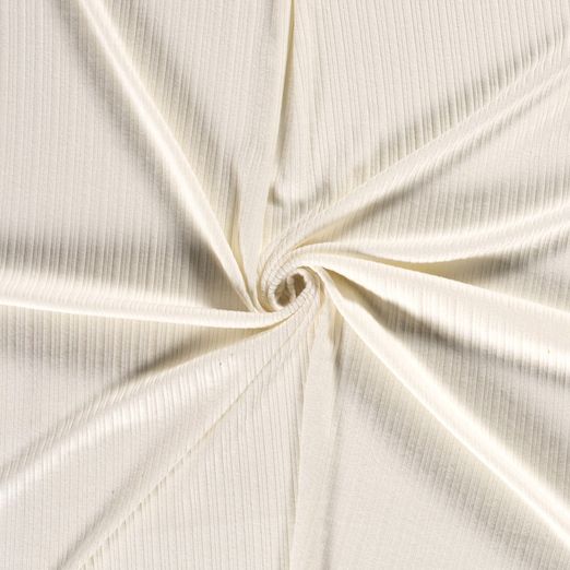 Viskose Strickstoff Rippenmuster Creme Viskose Strickstoff Rippenmuster Creme