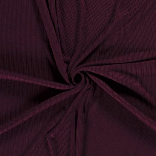 Viskose Strickstoff Rippenmuster Bordeaux Viskose Strickstoff Rippenmuster Bordeaux