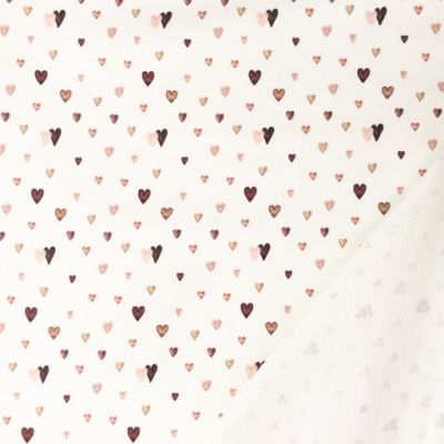 Sommersweat Lovely Hearts Ziegelrot auf Weiß Digital Sommersweat Lovely Hearts Ziegelrot auf Weiß Digital