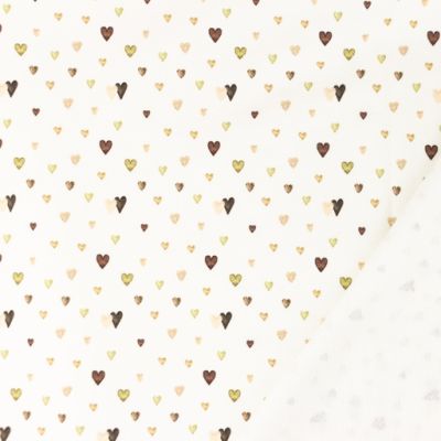 Sommersweat Lovely Hearts Grün auf Weiß Digital