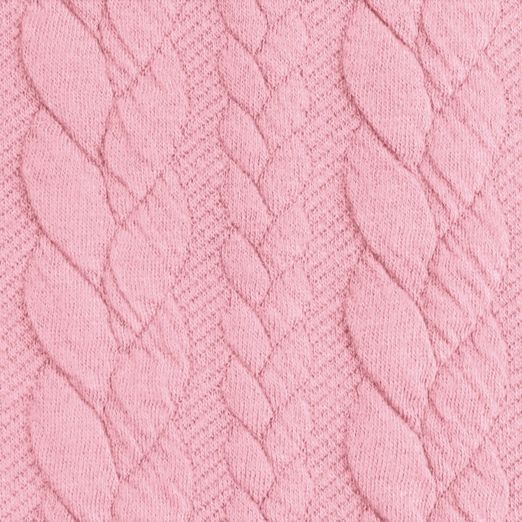 Strickstoff FASHION Zopfmuster Rosa Strickstoff FASHION Zopfmuster Rosa