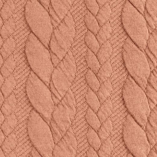 Strickstoff FASHION Zopfmuster Lachs Strickstoff FASHION Zopfmuster Lachs