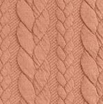 Strickstoff FASHION Zopfmuster Lachs