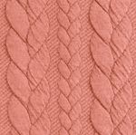 Strickstoff FASHION Zopfmuster Koralle