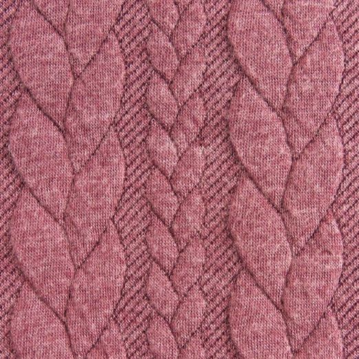 Strickstoff FASHION Zopfmuster Fuchsia Meliert Strickstoff FASHION Zopfmuster Fuchsia Meliert