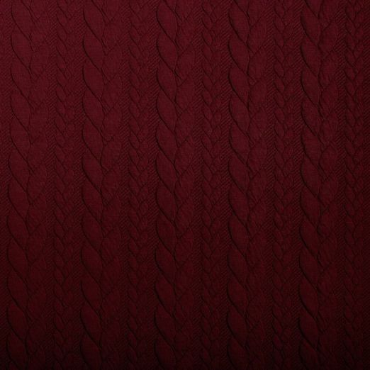 Strickstoff Cably Zopfmuster Bordeaux Strickstoff Cably Zopfmuster Bordeaux