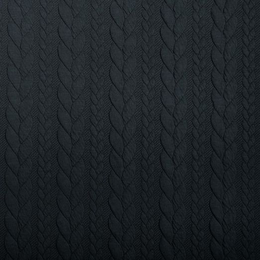 Strickstoff Cably Zopfmuster Graublau Meliert Strickstoff Cably Zopfmuster Graublau Meliert