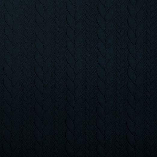 Strickstoff Cably Zopfmuster Dunkelblau Strickstoff Cably Zopfmuster Dunkelblau