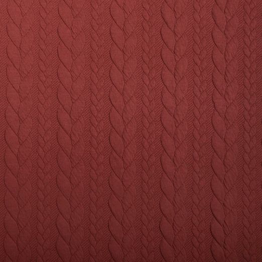 Strickstoff Cably Zopfmuster Dunkelrot Strickstoff Cably Zopfmuster Dunkelrot