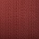 Strickstoff Cably Zopfmuster Dunkelrot