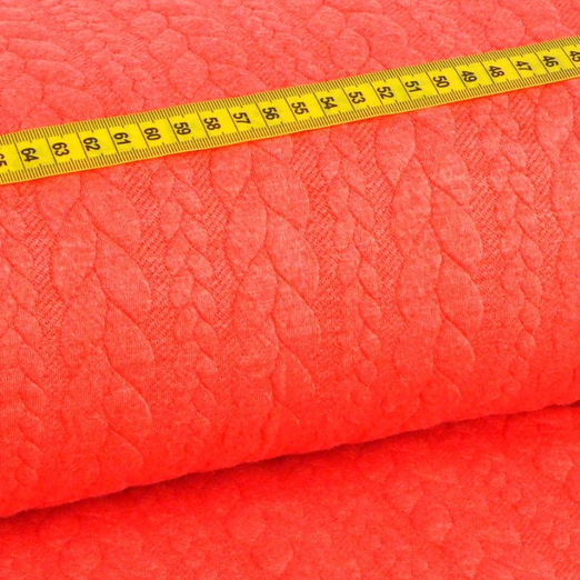 Strickstoff Cably Zopfmuster Lachs Strickstoff Cably Zopfmuster Lachs