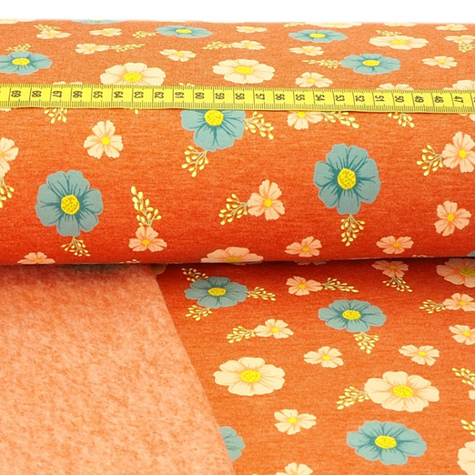 Ganzjahressweat Sweet Flowers Blutorange Meliert Ganzjahressweat Sweet Flowers Blutorange Meliert