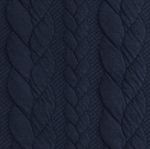 Strickstoff FASHION Zopfmuster Dunkelblau