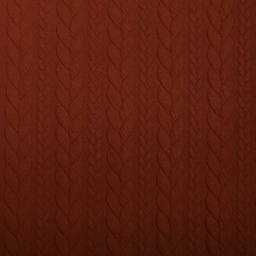 Strickstoff Cably Zopfmuster Rotorange