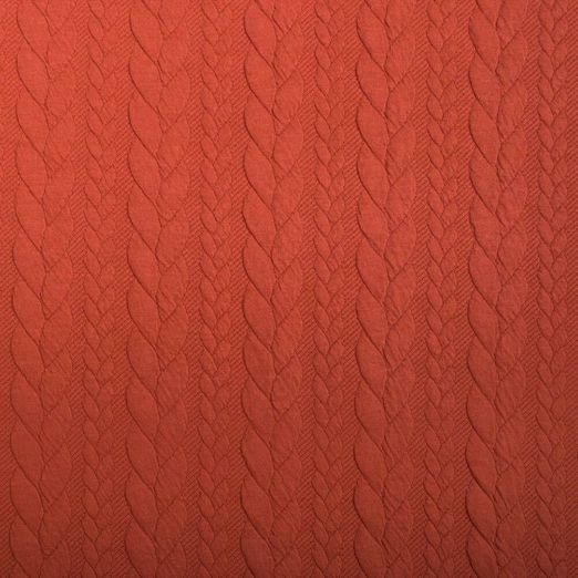 Strickstoff Cably Zopfmuster Lachsorange Strickstoff Cably Zopfmuster Lachsorange