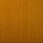 Strickstoff Cably Zopfmuster Ockergelb