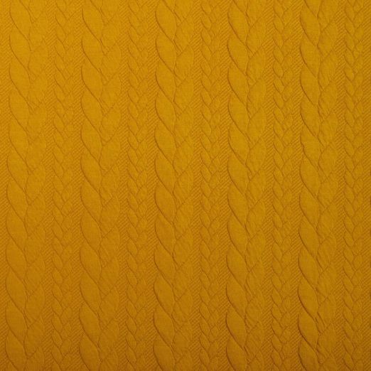 Strickstoff Cably Zopfmuster Sonnengelb