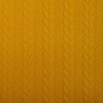 Strickstoff Cably Zopfmuster Sonnengelb