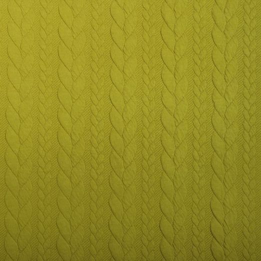 Strickstoff Cably Zopfmuster Lime