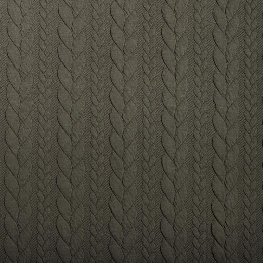 Strickstoff Cably Zopfmuster Khaki Strickstoff Cably Zopfmuster Khaki