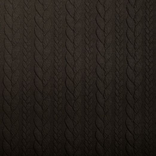 Strickstoff Cably Zopfmuster Dunkelbraun Strickstoff Cably Zopfmuster Dunkelbraun