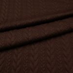 Strickstoff Cably Zopfmuster Schokobraun