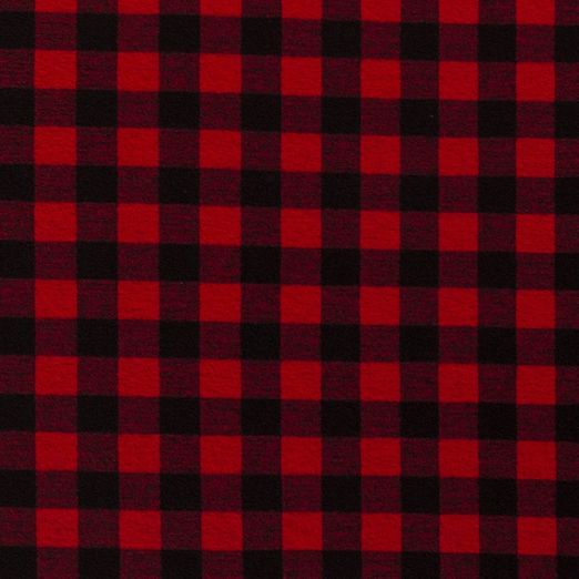 Flanellstoff - Hemdenstoff Karo Rot/Schwarz Flanellstoff - Hemdenstoff Karo Rot/Schwarz