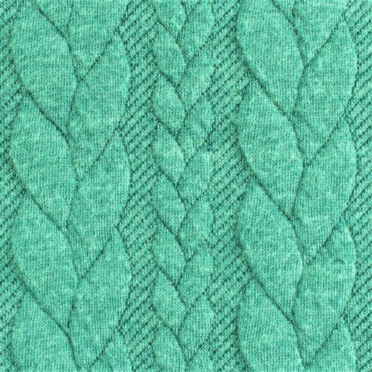 Strickstoff FASHION Zopfmuster Dunkelmint Strickstoff FASHION Zopfmuster Dunkelmint