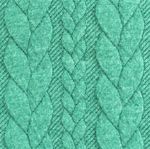 Strickstoff FASHION Zopfmuster Dunkelmint