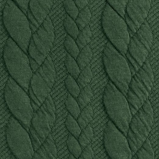 Strickstoff FASHION Zopfmuster Dunkelgrün Strickstoff FASHION Zopfmuster Dunkelgrün
