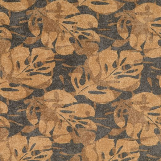 Ganzjahressweat Palmenblätter Braun Meliert Ganzjahressweat Palmenblätter Braun Meliert