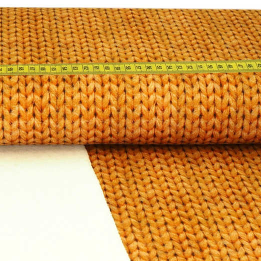 Ganzjahressweat Knit Look Senfgelb BIO DIGITAL