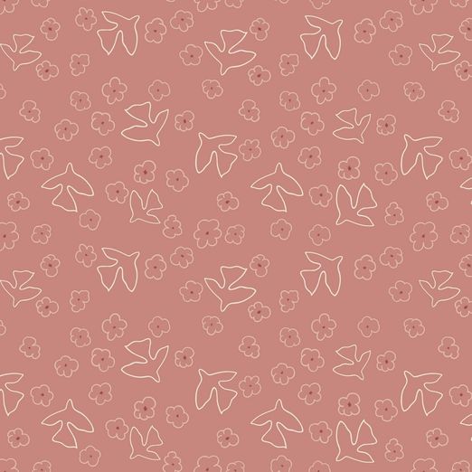 Ganzjahressweat Birds & Blossoms auf Altrosa Ganzjahressweat Birds & Blossoms auf Altrosa