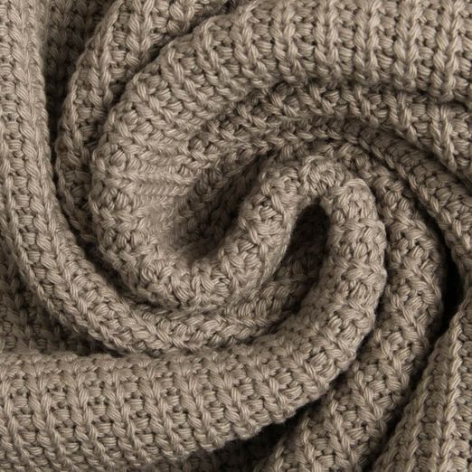 Strickstoff Baumwolle Uni Taupe