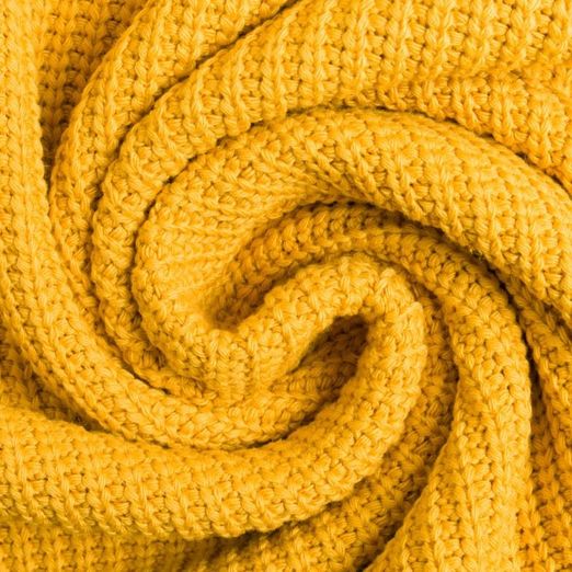 Strickstoff Baumwolle Uni Senfgelb