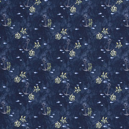 Sommersweat Anker und Seegras auf Marine Digital Sommersweat Anker und Seegras auf Marine Digital