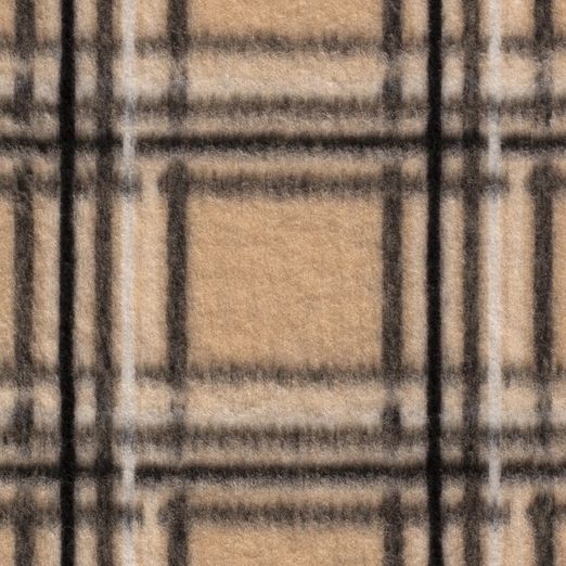 Mantelstoff Gebürstet Kariert Beige Mantelstoff Gebürstet Kariert Beige