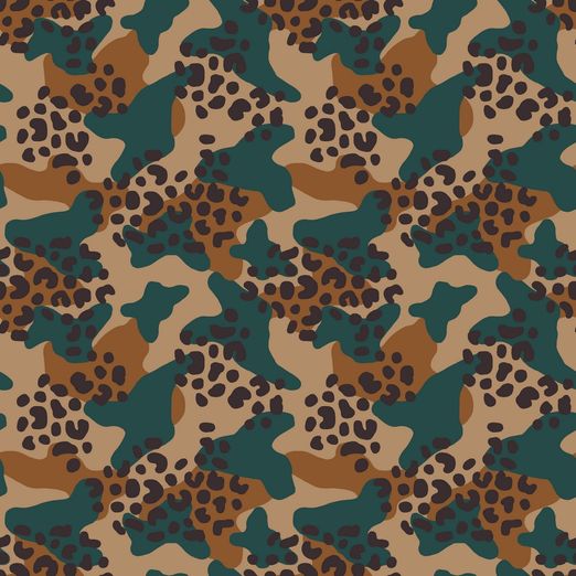 Soft Sweat Animal Camouflage Petrol/Blutorange BIO