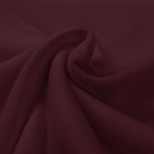 Alpenfleece Double Face Uni Dunkelrot/Dunkelrot