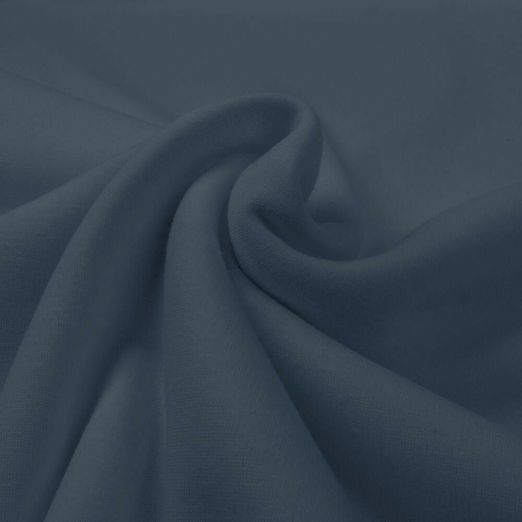 Alpenfleece Double Face Uni Jeansblau/Jeansblau