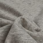 Alpenfleece Double Face Uni Hellgrau Meliert/Weiß