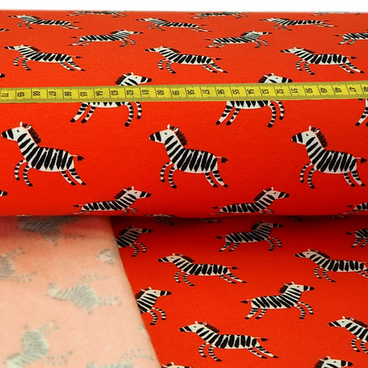 Soft Sweat Happy Zebra auf Rot BIO