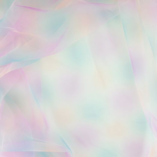 Soft Tüll Rainbow Dots Flieder/Apricot/Aqua