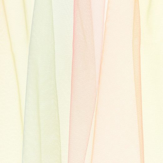 Soft Tüll Rainbow Blockstreifen Hellblau/Orange/Rosa