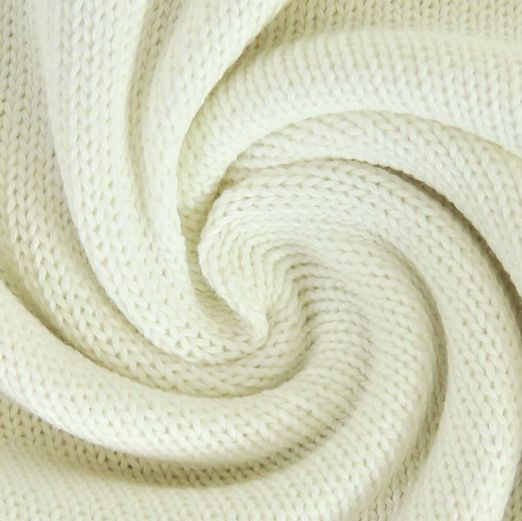 Strickstoff aus reiner Baumwolle Uni Creme Strickstoff aus reiner Baumwolle Uni Creme
